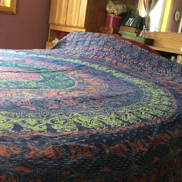 Vintage Other - ⚜️Mandala Batik Full Sheet Curtain or Tablecloth COTTON